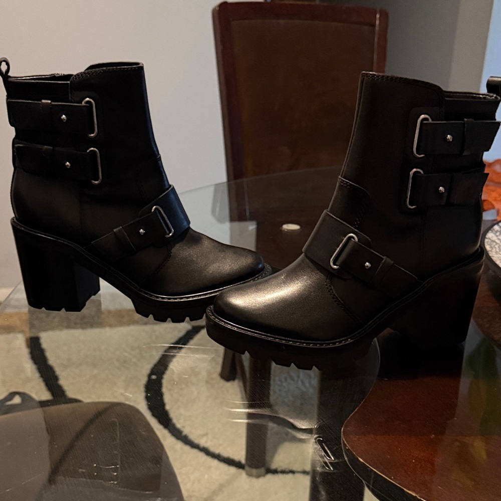 Marc Fisher Black Combat Boots